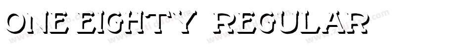 One-Eighty Regular字体转换